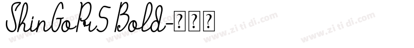 ShinGoPr5 Bold字体转换